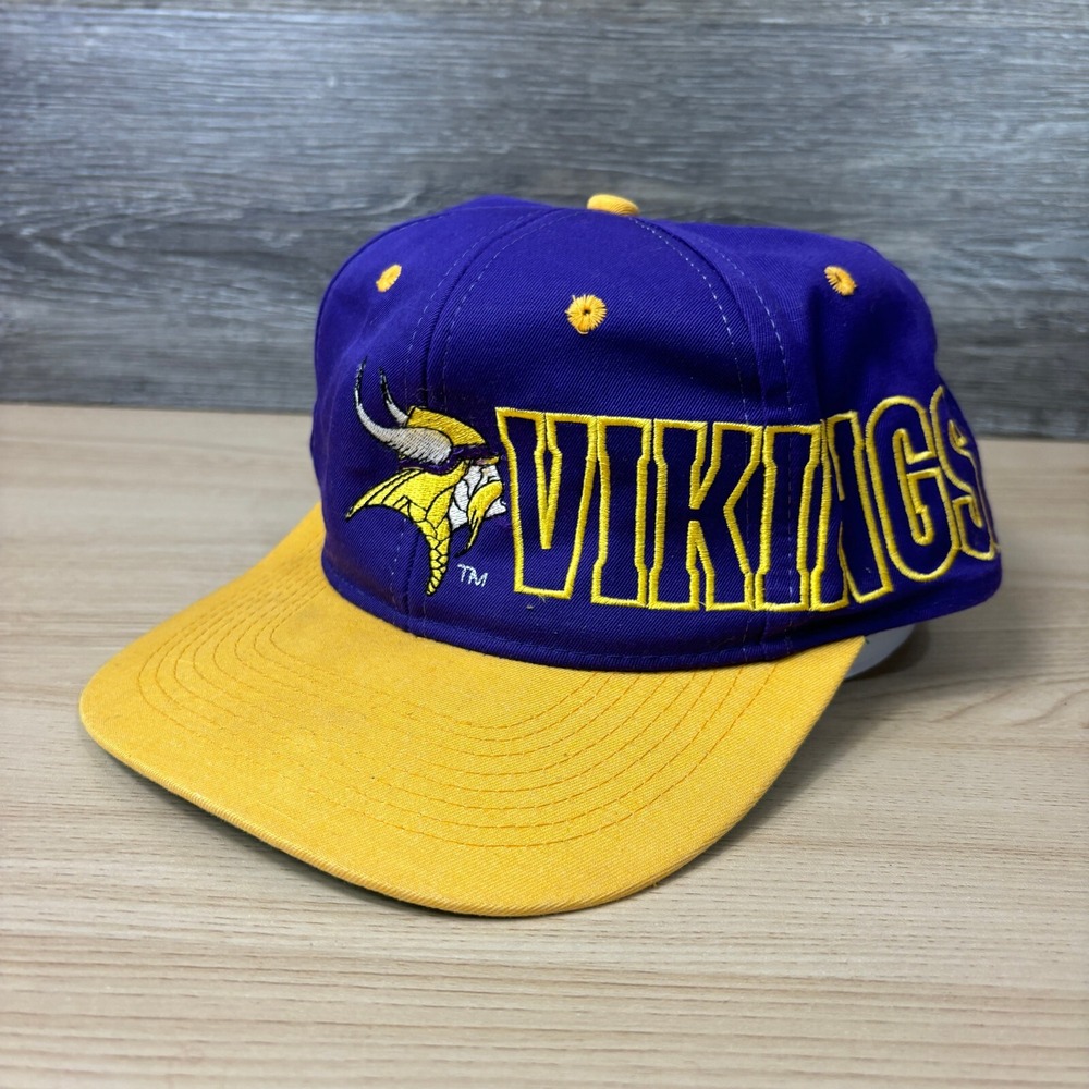 Vintage Minnesota Vikings Hat Cap Snapback Embroidered Wrap Around Drew Pearson
